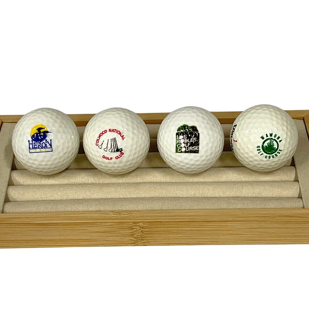 Lot of 4 Collectible Logo Golf Balls Golf Or Clubs Course Spalding Tour 432